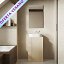 Mueble de baño Bassi 1 puerta a suelo solid surface sobre encimera promocion de Royo